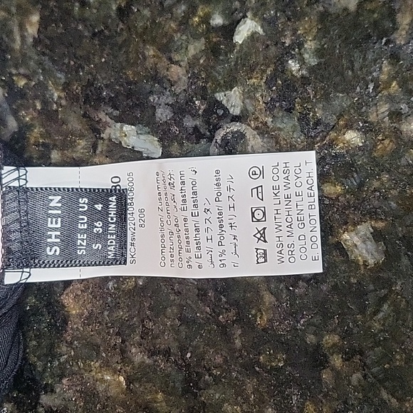 SHEIN Vecster Wing Print Ripped Tube Bodycon Dress Size Small - Picture 3 of 4